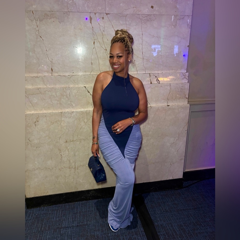 ORA MAXI DRESS - DEEP CURRENT